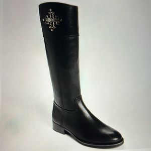 Tory Burch Kiernan 35MM Leather Riding Boot, Size 8